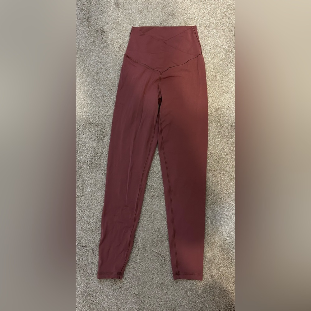 Aerie Burgundy crossover Leggings